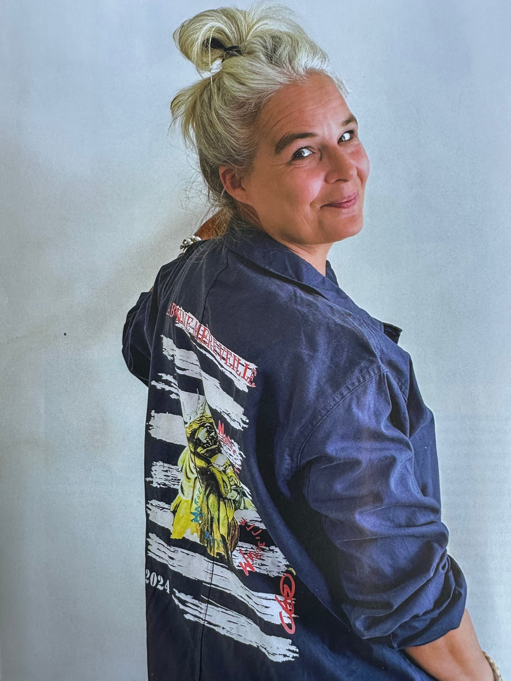 Bleu de Chine Bonne Mère veille marinière Marseille ODS collection premium