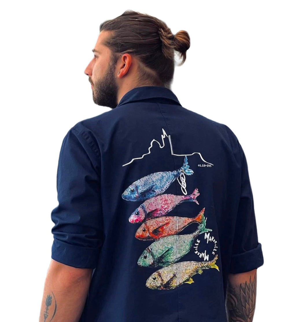 Bleu de Chine sardines of Marseille ODS collection premium