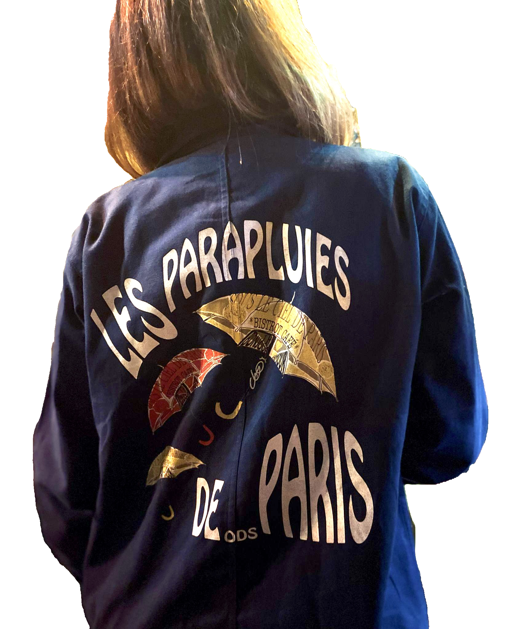 Bleu de chine vu porté parapluies de Paris création ODS collection Paris