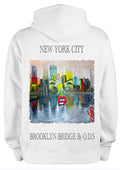 Sweat Brooklyn Bridge New York - Peinture originale Ondine - Pop Art NYC créateur français O.D.S