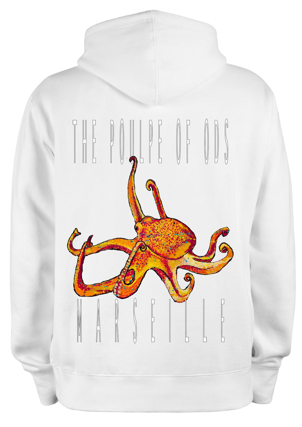 Sweat The Poulpe of Marseille O.D.S collection - Design artistique inspiré du Vieux-Port, peinture originale d'Ondine imprimée sur textile premium