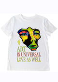 T-shirt Art Is Universal Love As Well - Création originale peinte à la main par l'artiste Ondine - ODS Collection
