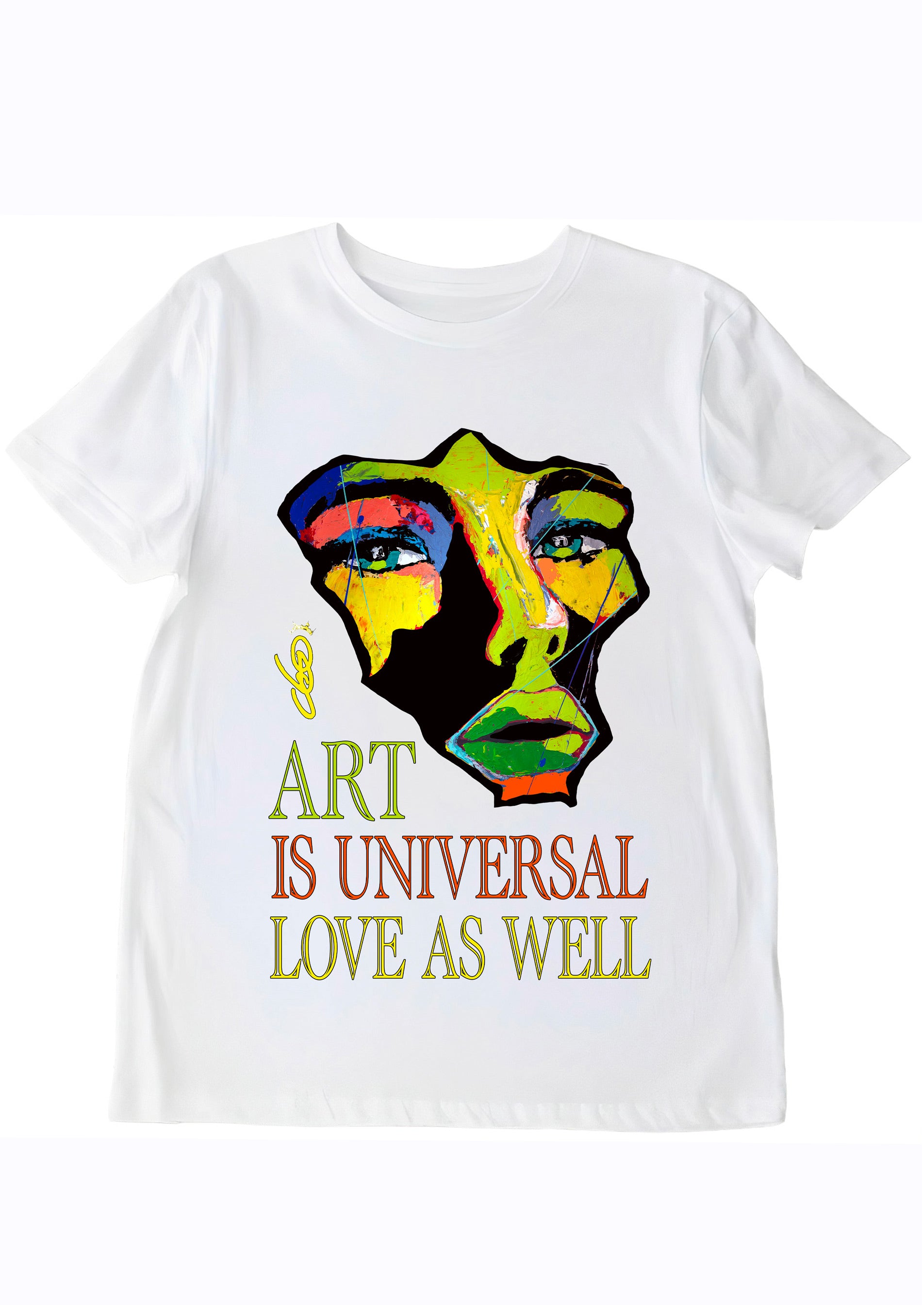 T-shirt Art Is Universal Love As Well - Création originale peinte à la main par l'artiste Ondine - ODS Collection