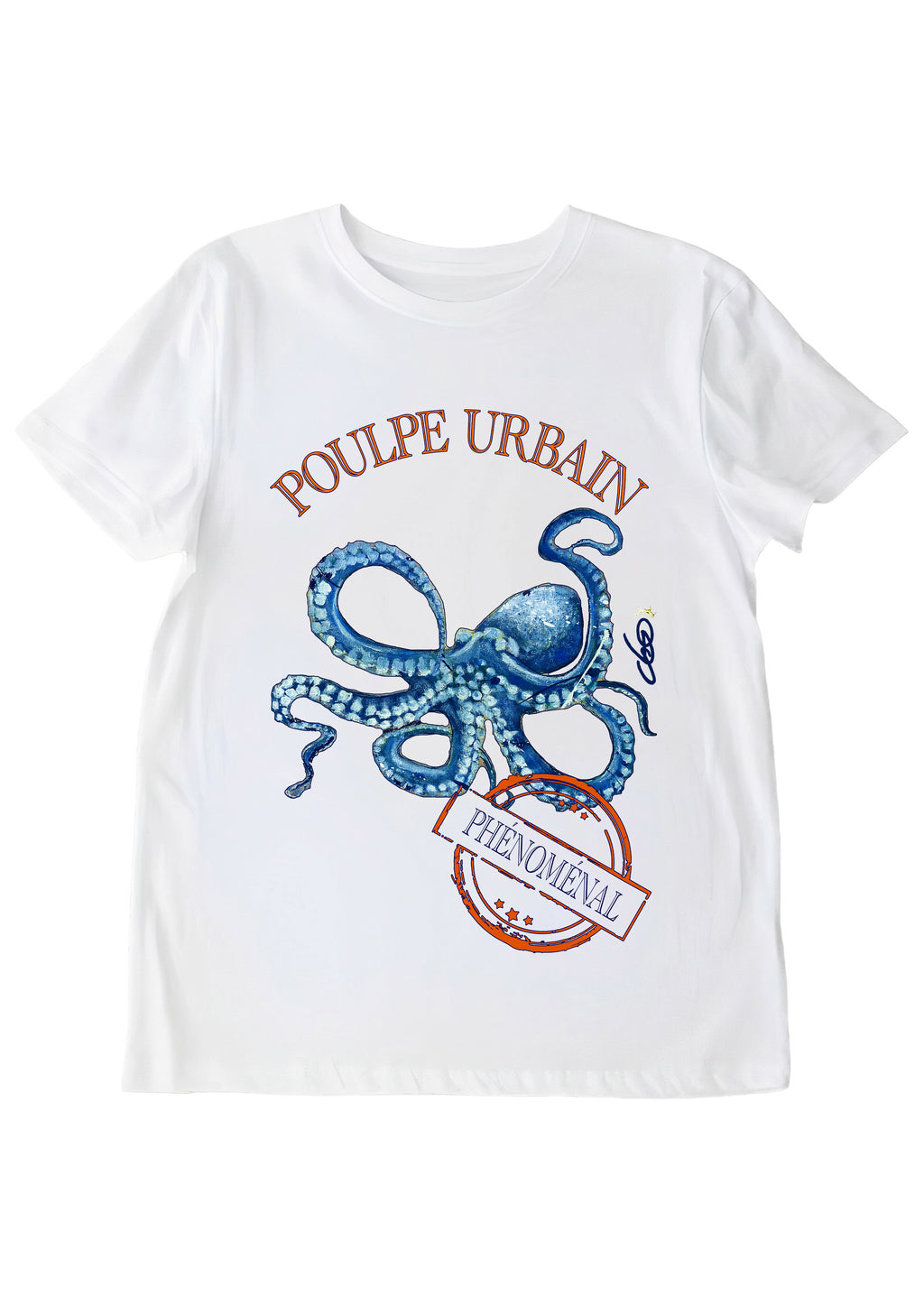 T-shirt Poulpe Urbain ODS - Vue portée - Mode streetwear coton création artistique moderne original
