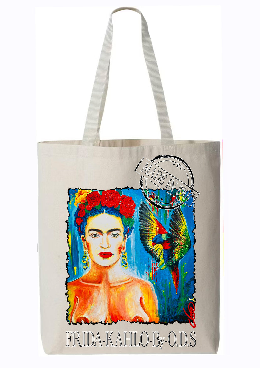 Tote bag Frida Kahlo By ODS - Créateur français - Cadeau féministe original - O.D.S collection
