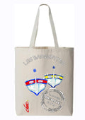 Totebag Les Barquettes Méditerranée O.D.S collection - Design artistique célébrant les bateaux traditionnels méditerranéens, peinture originale d'Ondine imprimée sur textile premium

