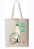 Tote bag Phare de Cassis Cap Canaille Sea Sand Sun - Peinture originale Ondine Devis Steinmetz O.D.S - Cadeau souvenir Cassis art wearable