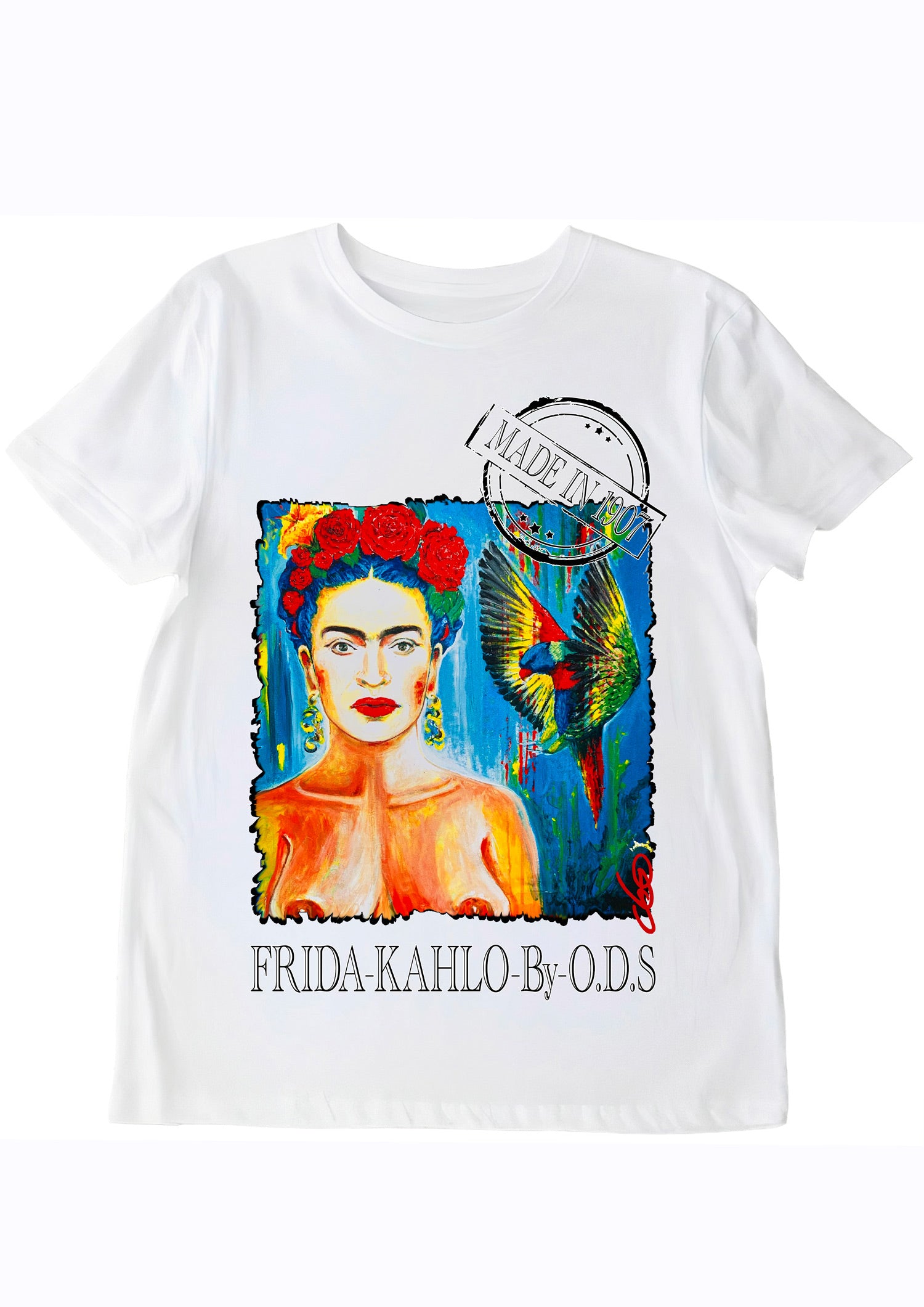 T-shirt Frida Kahlo By ODS - Créateur français - Art wearable féministe - O.D.S collection
