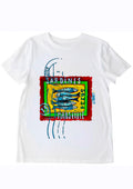 T-shirt Timbre Sardine 13 Marseille - Créateur Français O.D.S tableau original peint par l'artiste Ondine Devis Steinmetz
