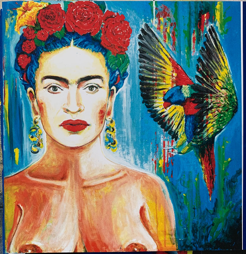 Tableau original Frida Kahlo By ODS - Créateur français - Art wearable féministe - O.D.S collection
