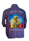 Veste Notre-Dame de la Garde Marseille Bleu de Chine - Icône Marseillaise Bonne Mère - Peinture originale artiste français O.D.S - Art urbain Marseille
