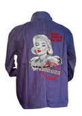 Veste Marilyn Monroe Be Sexy Whenever You Want - Portrait pop art premium créateur français ODS - Glamour Hollywood lèvres rouges - Peinture originale imprimée sur textile
