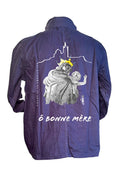 Veste Ô Bonne Mère Notre-Dame de la Garde Marseille noir et blanc - Bleu de Chine - Œuvre peinte par Ondine Devis Steinmetz - Créateur français O.D.S Collection