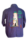 Veste Bleu de Chine Phare de Cassis Cap Canaille Sea Sand Sun - Peinture originale Ondine Devis Steinmetz ODS® - Cadeau souvenir Cassis art wearable