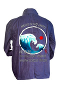 Veste Paradis du Surf Landes O.D.S collection - Design artistique inspiré de la Grande Vague de Hokusai et des spots de surf Hossegor Capbreton Seignosse, peinture originale d'Ondine imprimée sur textile premium
