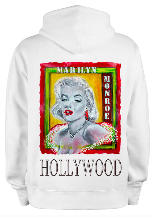 Sweat Hollywood Icon Marilyn O.D.S collection - Design artistique affiche vintage pop art célébrant Marilyn Monroe, peinture originale d'Ondine imprimée sur textile premium
