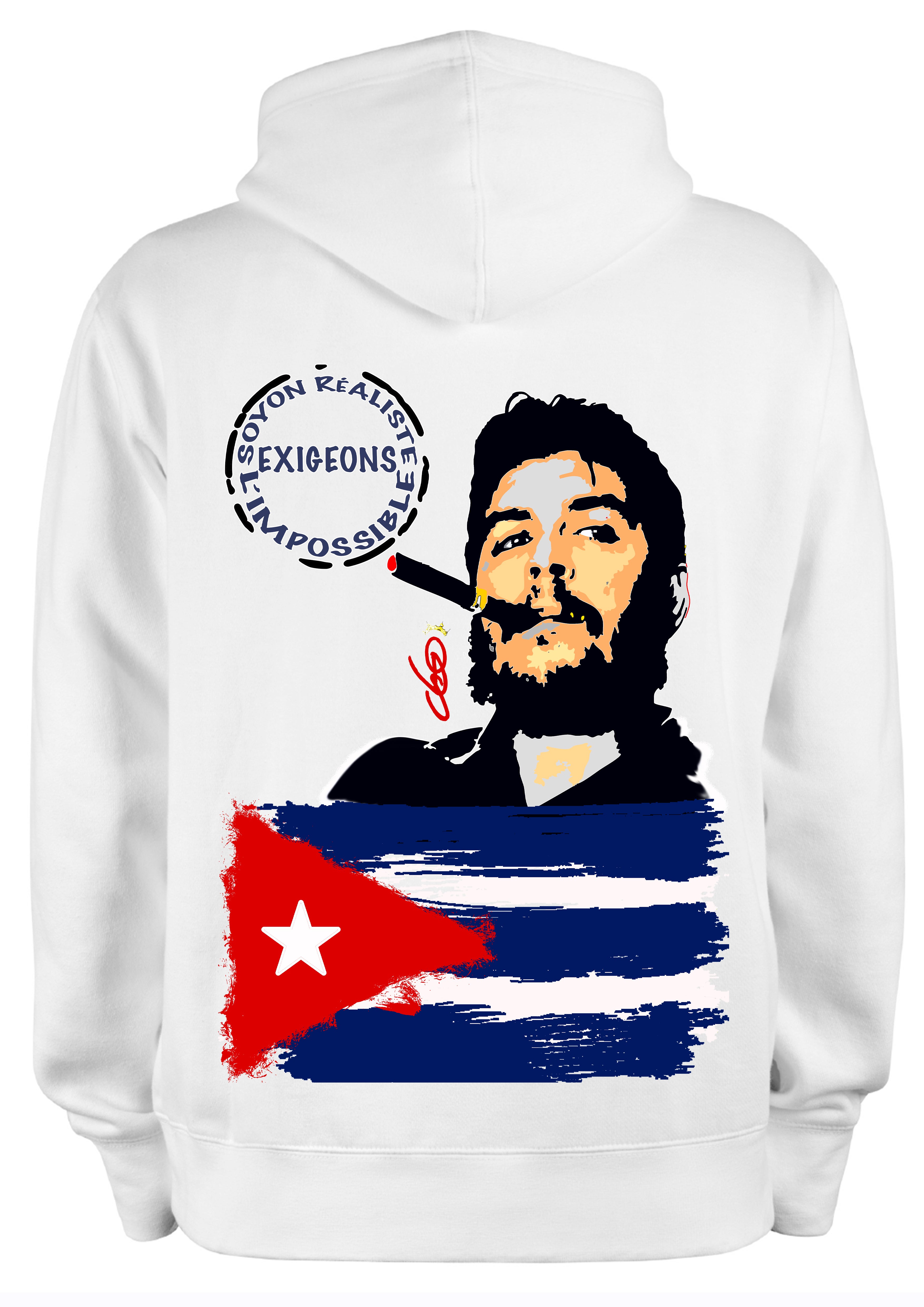 Sweat El Che avec design original créé par artiste Ondine Devis Steinmetz ODS peintre graphiste française - Imprimé en France