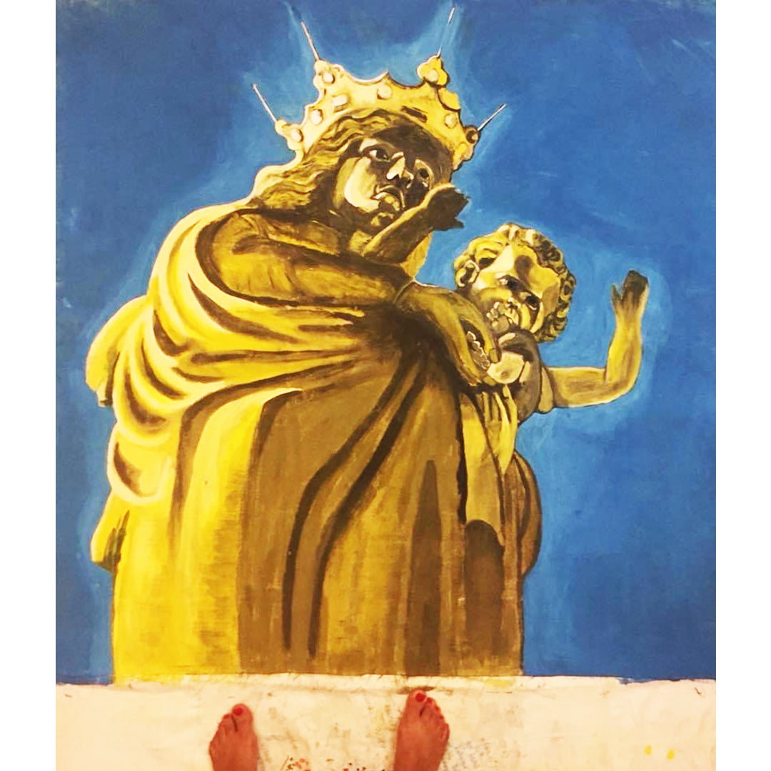 Peinture Bonne Mère Marseille en cours création Ondine ODS grande dimension