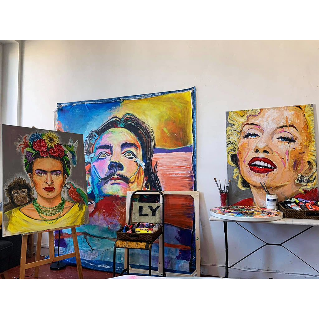 Tableaux originaux exposés atelier artiste Ondine ODS peintures collection