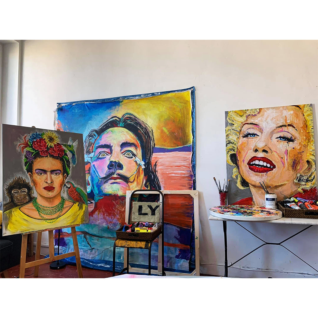 Tableaux originaux exposés atelier artiste Ondine ODS peintures collection