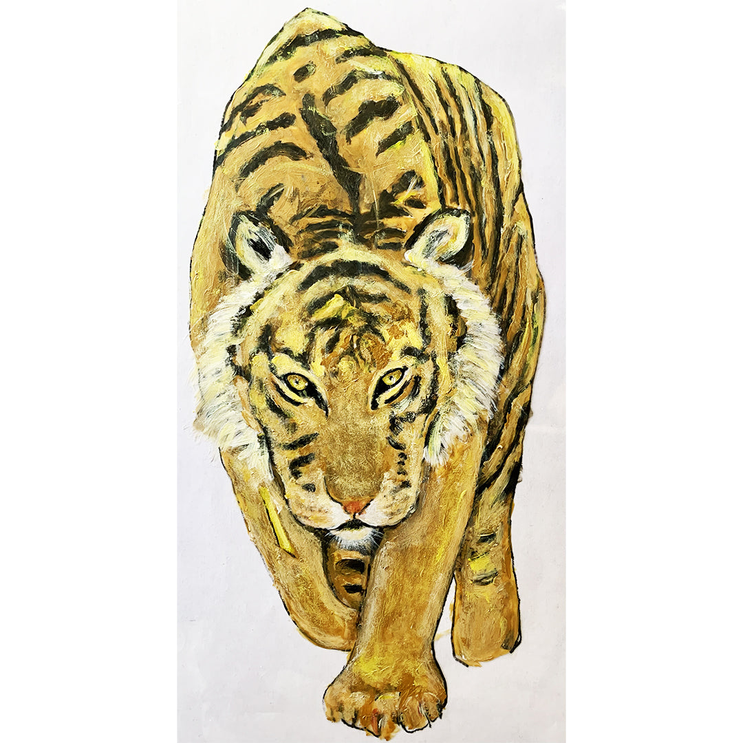 Peinture originale tigre création Ondine artiste ODS