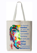 Totebag Femme Imparfaite peinture originale signée O.D.S - Créateur français Ondine Devis Steinmetz - ODS Collection

