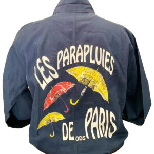 Veste bleu de Chine avec impression "Les parapluies de Paris" - ODS Paris